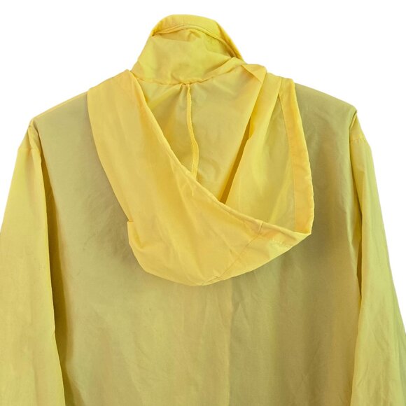 Vintage L.L. Bean Aspen Anorak Yellow Nylon Jacket Mens Large Packable Hooded - Picture 7 of 10